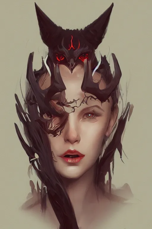 Image similar to Follow the devil, Ilse Gort, Olya Bossak, artstation