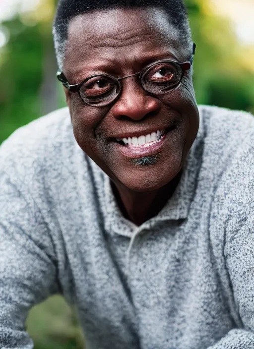 Image similar to DSLR photo portrait still of 64 year old age 64 Bernie Mac at age 64!!!, 85mm f1.8