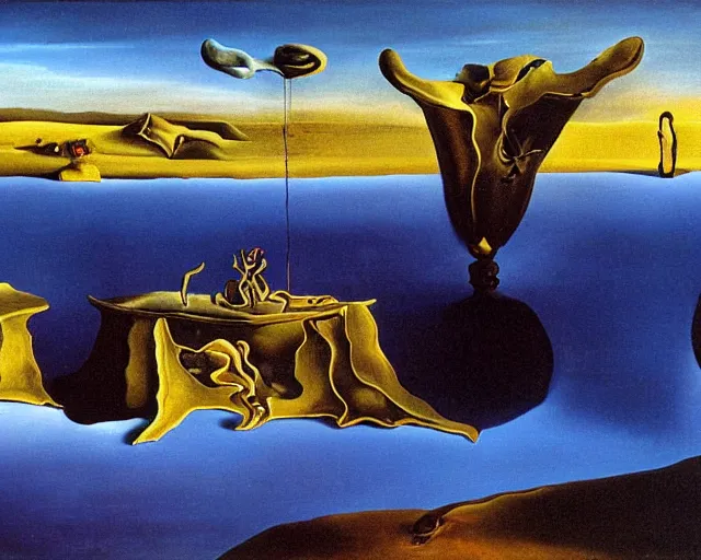 Prompt: The School of Atens, Salvador Dalí, oil on canvas