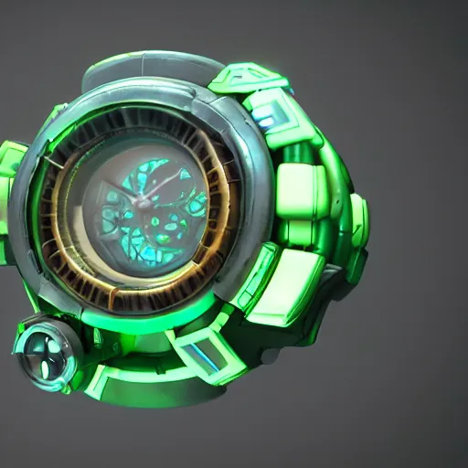 Image similar to futuristic steampunk omnitrix from ben 1 0, 3 d render, cycles, cinematic, unreal engine 5