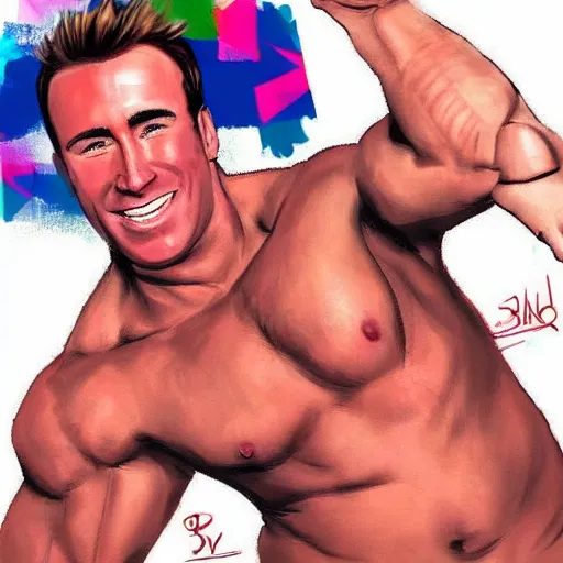 Prompt: concept art of billy herrington from Gachimuchi