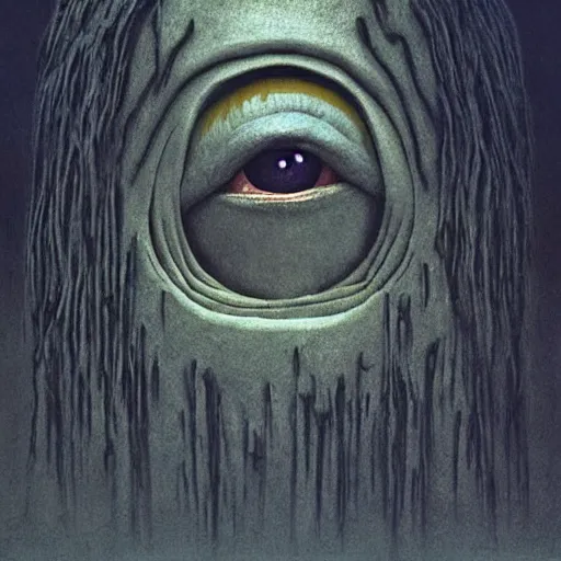 Image similar to minions, minions movie, illustrated by zdzisaw beksinski