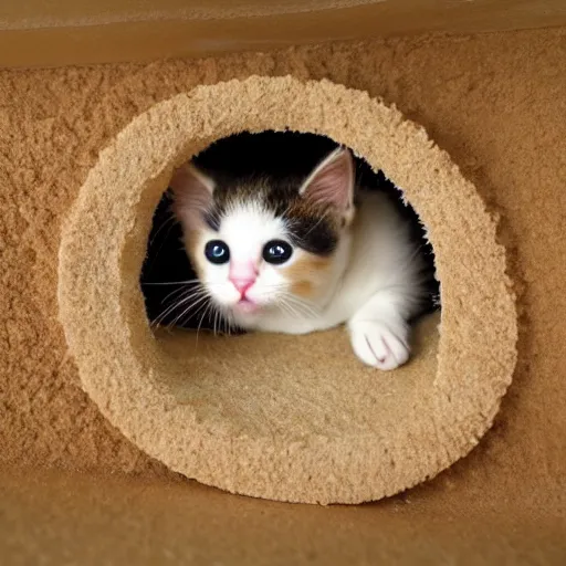 Image similar to kitten living inside a sandwish, hyper detailed