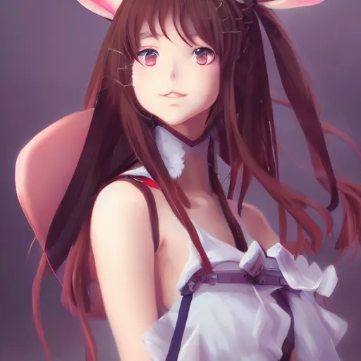 Prompt: anime portrait of a bunny girl as an anime girl by Stanley Artgerm Lau, WLOP, Rossdraws, James Jean, Andrei Riabovitchev, Marc Simonetti, and Sakimichan, trending on artstation