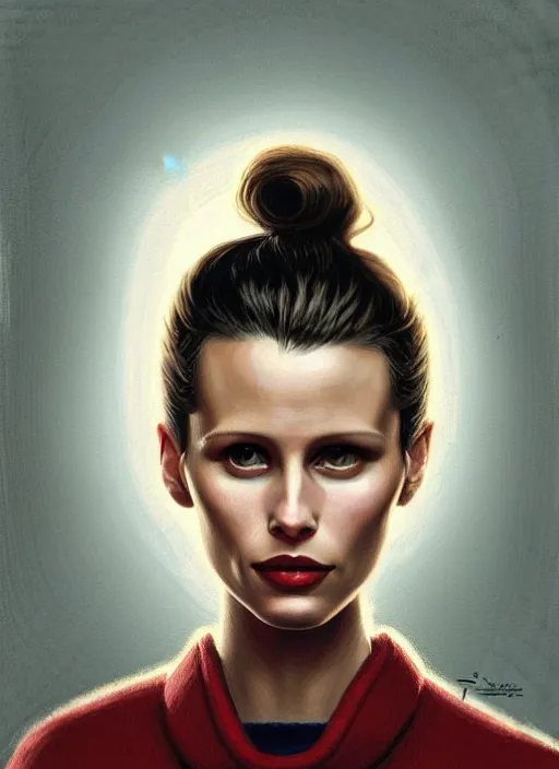 Prompt: twin peaks movie poster art, portrait of marine vacth, from scene from twin peaks, clean, simple illustration, nostalgic, domestic, highly detailed, digital painting, artstation, concept art, smooth, sharp focus, illustration, artgerm, donato giancola, joseph christian leyendecker, wlop