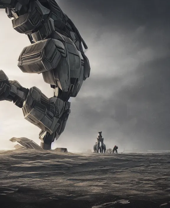 Prompt: surreal romantic mecha covenant deformation horizontal building, futuristic berserk white architecture in the beach in iceland, foggy, highly detailed, digital painting, arstation, concept art, hyperealistic octane render, unreal engine,