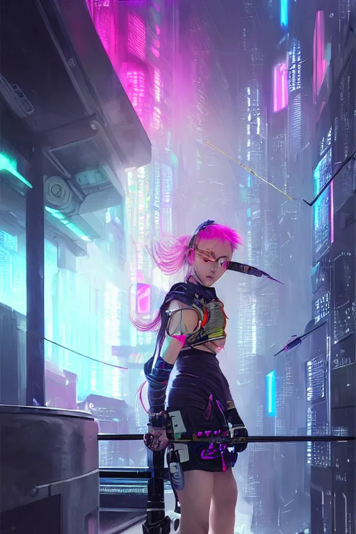 Image similar to portrait futuristic adorable cyberpunk young female Archer, in futuristic stormy thunder light tokyo rooftop cyberpunk night, ssci-fi, fantasy, intricate, very very beautiful, elegant, neon light, highly detailed, digital painting, artstation, concept art, soft light, hdri, smooth, sharp focus, illustration, art by tian zi and craig mullins and WLOP and alphonse mucha