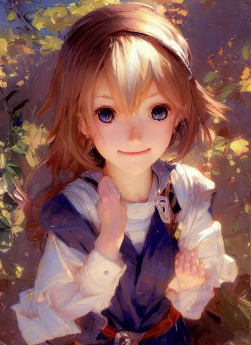 Image similar to super kawaii anime girl faces, chibi art, painting by gaston bussiere, by craig mullins, j. c. leyendecker