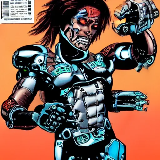 Prompt: cyborg from 9 0 s