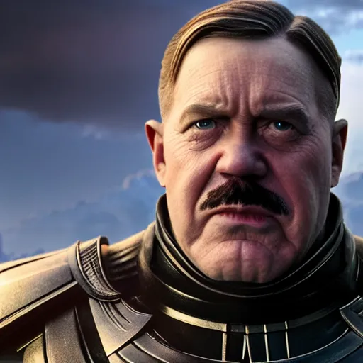 Prompt: Hitler cast as Thanos, still from marvel movie, hyperrealistic, 8k, Octane Render,