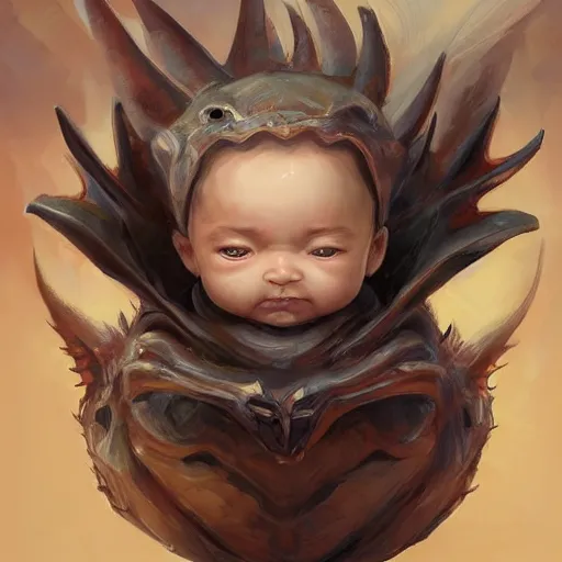 Image similar to dragon baby, cute, adorable, breathing out visably, smooth chinese dragon, big eyes, by stanley artgerm lau, wlop, rossdraws, james jean, andrei riabovitchev, marc simonetti, and sakimichan, trending on artstation