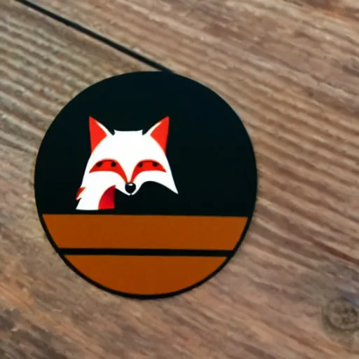 Image similar to a sticker of a fox