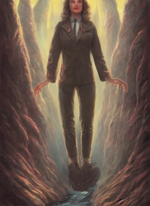 Prompt: twin peaks movie poster art by michael komarck