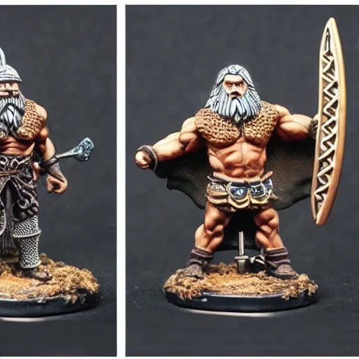 Prompt: king barbarian old cosmic viking, muscular man, viking armor, odin