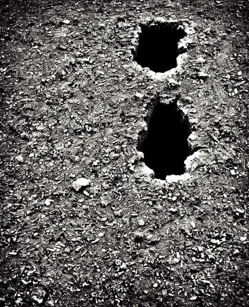 Image similar to “ a hole appears in the ground of an empty room ”