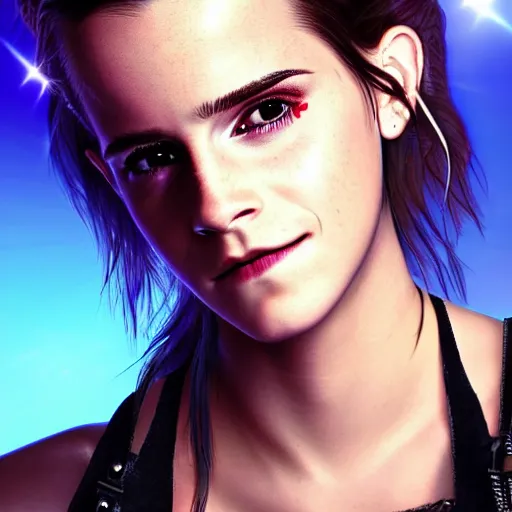 Image similar to Cyberpunk Emma Watson