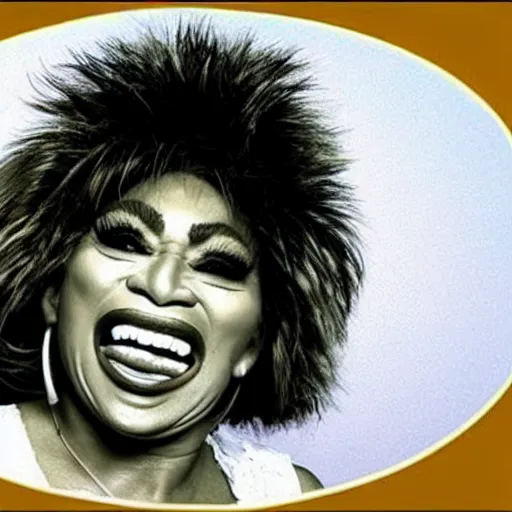 Image similar to tina turner face on a turnip vegetable