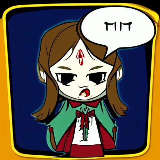 Prompt: cute d & d vampire character sticker