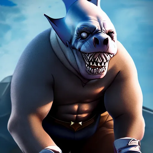 Image similar to portrait of joe biden cosplay as king shark, ultra detailed, 8 k resolution