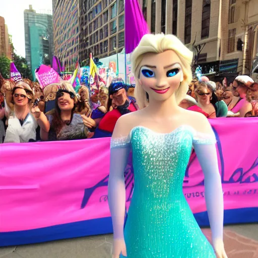 Image similar to elsa at lesbian pride