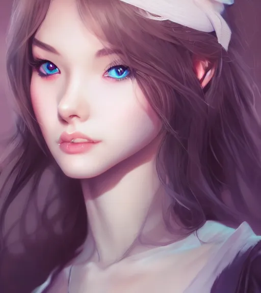 Image similar to a beautiful girl， by Artgerm Lau，hyperdetailed, trending on artstation, trending on deviantart