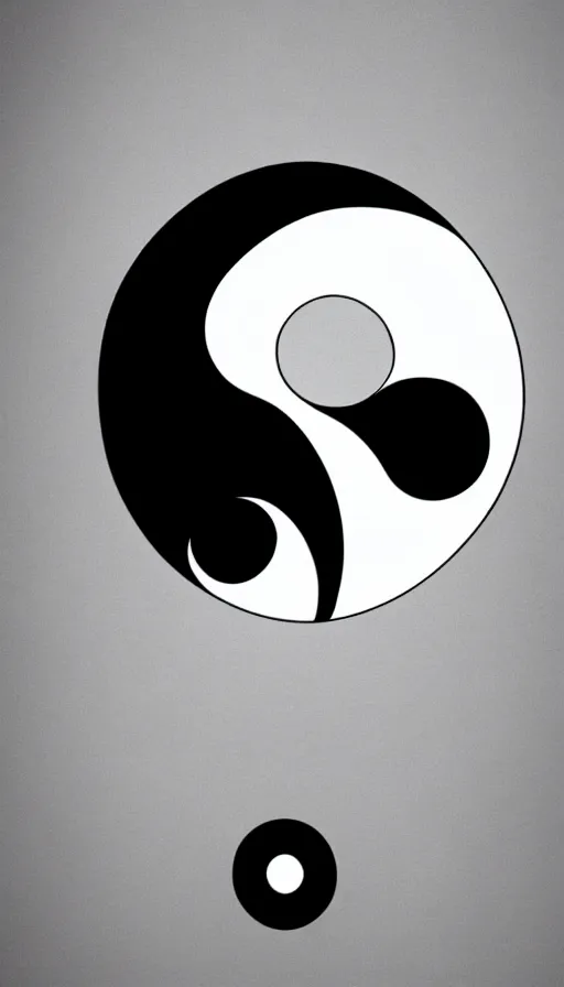 Image similar to Abstract representation of ying Yang concept, by Gainax Co,