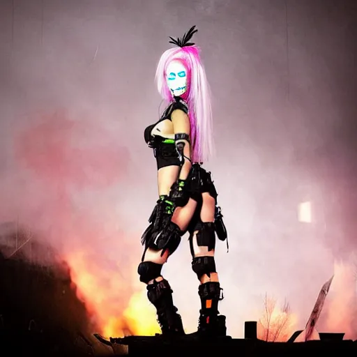 Image similar to cybergoth, atmospheric