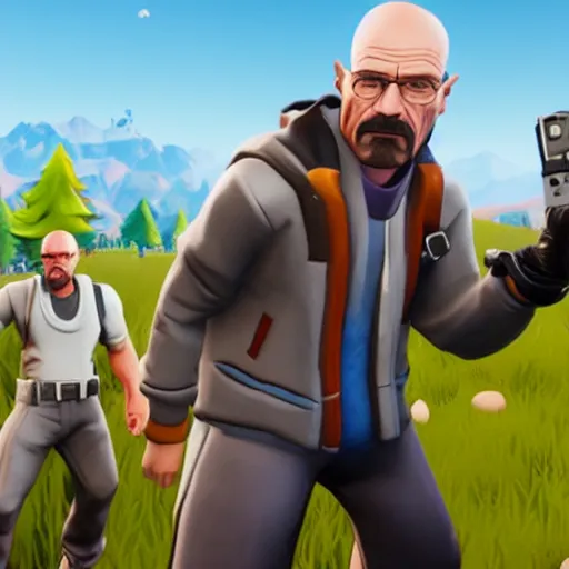 Image similar to walter white in fortnite