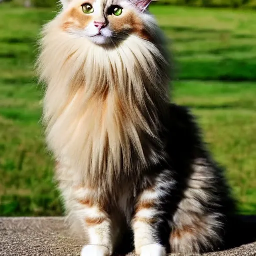 Image similar to cat overly fluffy with overwhelming fur