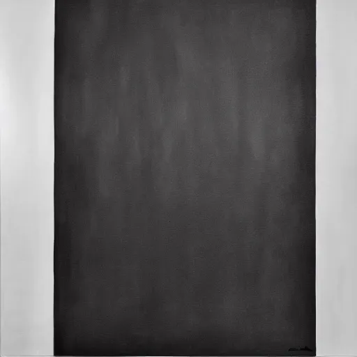 Prompt: vantablack wall by clyfford still, behance, lyrical abstraction, black background, no contrast, no light, greyscale. blackend