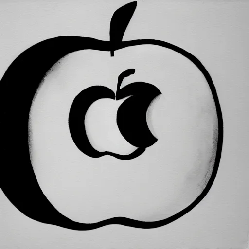 Image similar to a surrealistic painting of an apple surrounded by mirrors pointed at the apple