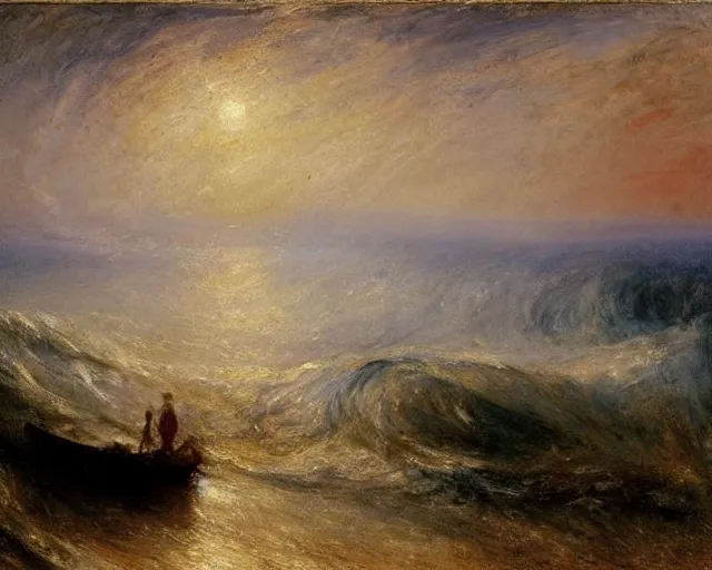 Image similar to Seascape. Oil on canvas. J.M.W. Turner.