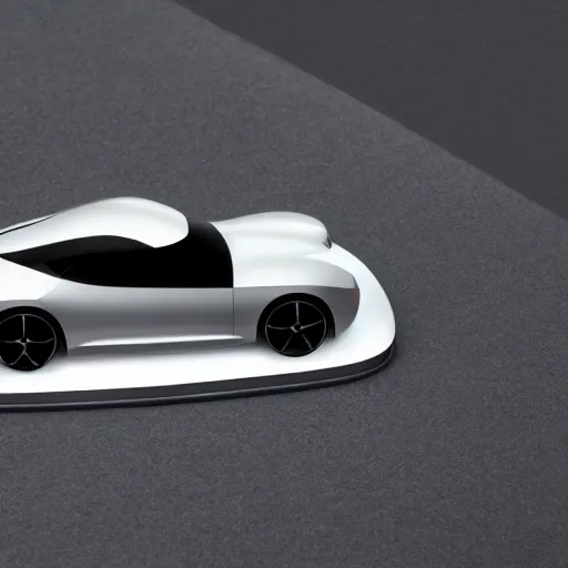 Prompt: product photo concept for a simple minimalist car designed by apple inc,