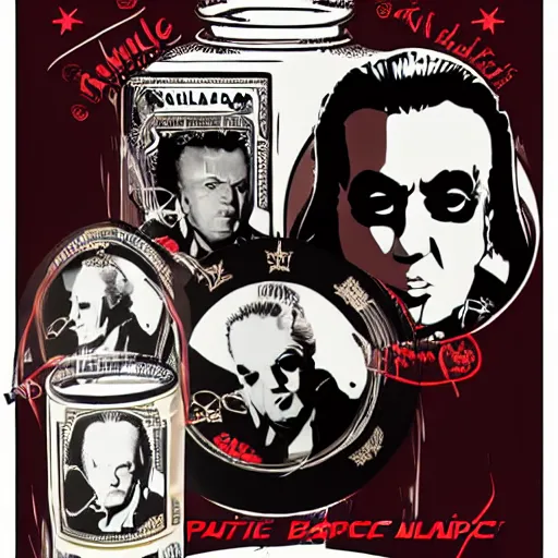 Prompt: paulie walnuts satanic black magic t