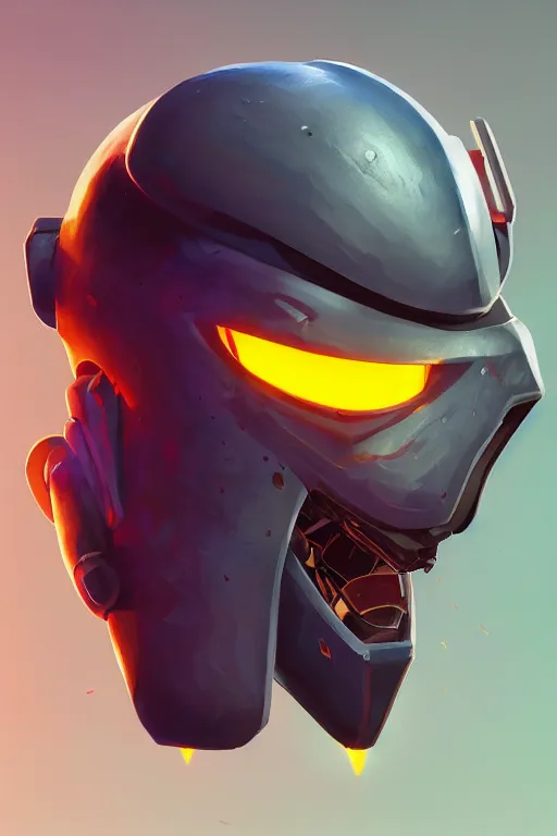 Image similar to epic mask helmet robot ninja portrait stylized as fornite style game design fanart by concept artist gervasio canda, behance hd by jesper ejsing, by rhads, makoto shinkai and lois van baarle, ilya kuvshinov, rossdraws global illumination radiating a glowing aura global illumination ray tracing hdr render in unreal engine 5