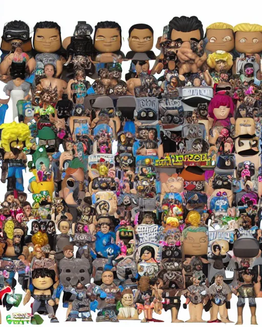 Image similar to Wrestler Funko Pop. Photographic, photography