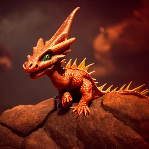 Prompt: cute baby dragon , fantasy, D&D, HDR, natural lighting , award winning photograph, 8k, octane render,