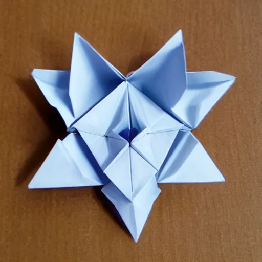 Image similar to High detail Origami Terminator, folded sheet metal, high quality, precision origami folds