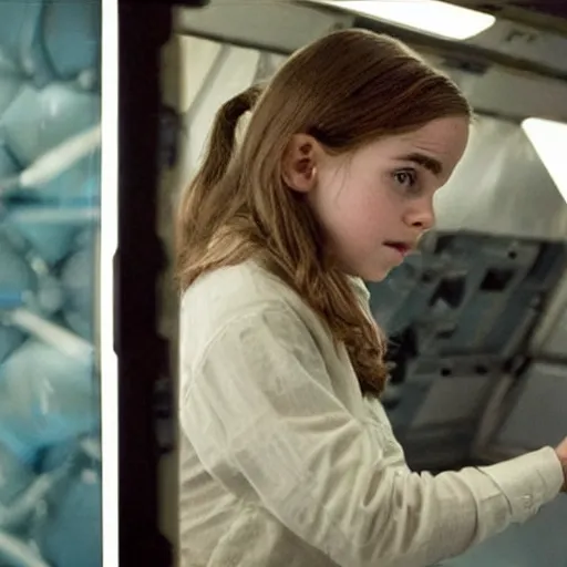 Image similar to still shot of interstellar featuring young emma watson