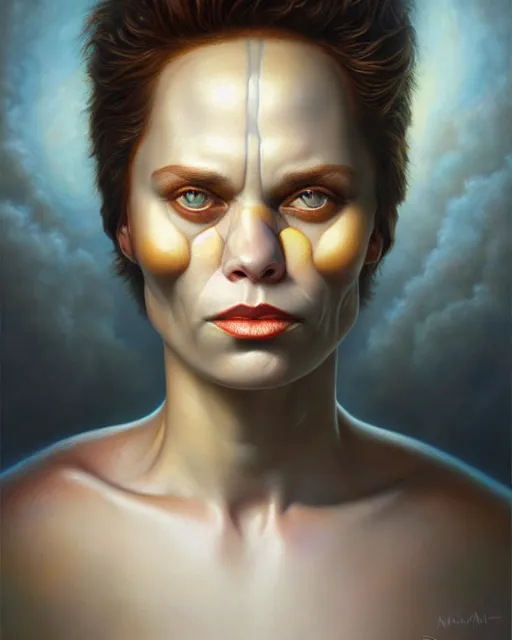 Image similar to detailed portrait of rob lowe cheese milk yogurt sour cream by tomasz alen kopera and peter mohrbacher and johanna martine! and margaret keane! coherent luminescent