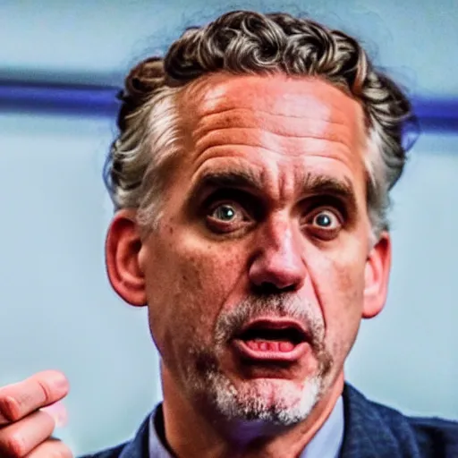 Prompt: jordan peterson crying