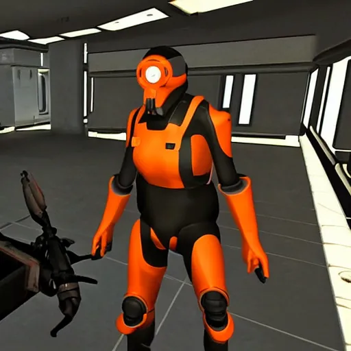 Prompt: secret half-life 3 cover valve episode three alyx gordon freeman unseen gameplay video level concept borealis