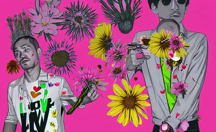 Image similar to life without love, like no flower park, gta vice city style, smooth painting, each individual seeds have ultra high detailed, 4 k, illustration, comical, acrylic paint style, pencil style, torn cosmo magazine style, pop art style, ultra realistic, underrated, by mike swiderek, jorge lacera, ben lo, tyler west