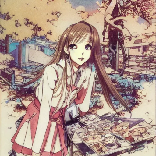 Image similar to beautiful anime high - school girl 1 / 6 katsuya terada