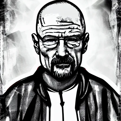 Image similar to walter white as danganronpa character, digital art