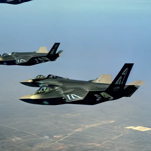 Image similar to F-35s during Operation Desert Storm