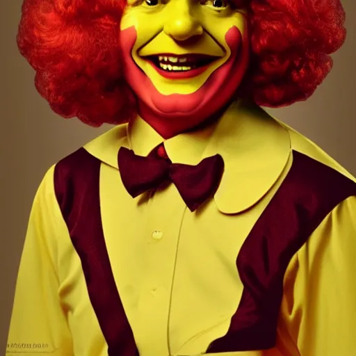 Prompt: photo of evil ronald mcdonald