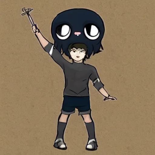 Prompt: cute chibi half-seal half-human hybrid