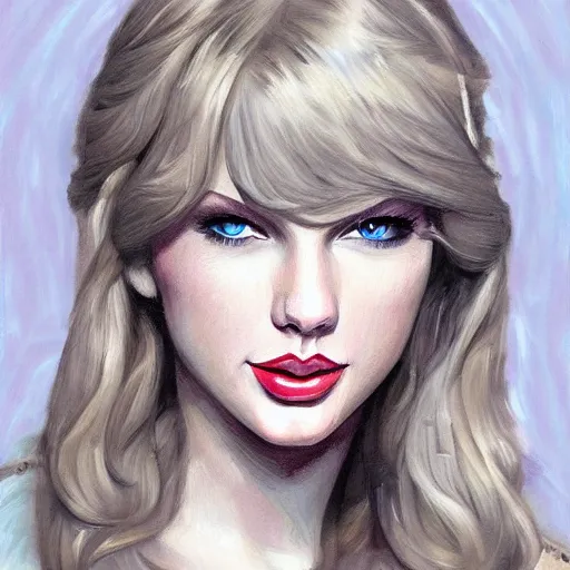 Image similar to romantic painted portrait of taylor swift by destiny 2 concept artists