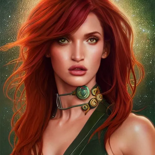 Image similar to ultra realistic illustration, bella thorne as megan fox as starfire anime, intricate, elegant, highly detailed, digital painting, artstation, concept art, smooth, sharp focus, illustration, art by artgerm and greg rutkowski and alphonse mucha